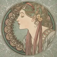Nástěnný kalendář poznámkový 2027 Notique Alfons Mucha, 30 x 30 cm (9)