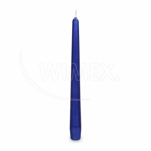 Svíčka kónická 245 mm tmavě modrá, 10ks