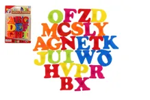 Magnetická písmena 4cm cca 27ks plast na kartě 15x21,5cm Magnetická písmena 4cm cca 27ks plast na kartě 15x21,5cm