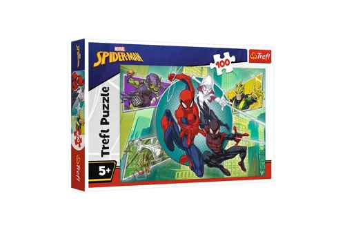 Puzzle Spiderman 100 dílků 41x27,8cm v krabici 29x19x4cm