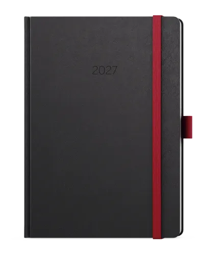 Týdenní diář 2027 Baloušek Oskar Nora A5 červená
