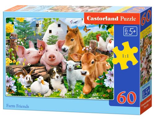 Puzzle Castorland 60 dílků - Přátelé na farmě