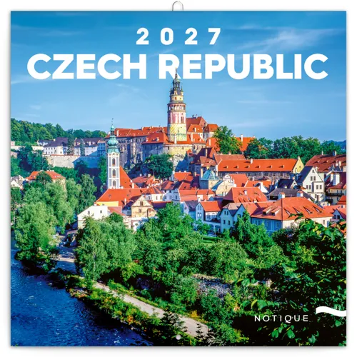 Nástěnný kalendář poznámkový 2027 Notique Česká republika, 20 x 20 cm