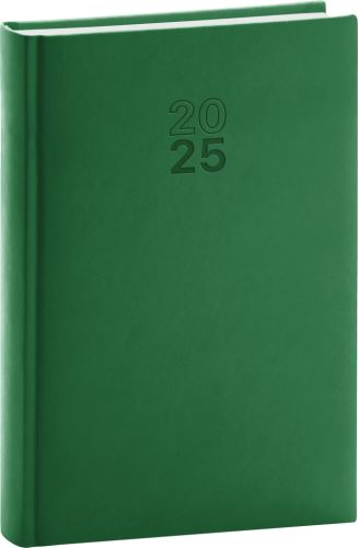 Denní diář 2025 Presco Group A5 - Aprint zelený, 15 x 21 cm
