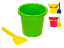 Sada na písek kbelík 17 cm s lopatičkou - mix barev