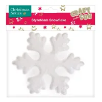 Polystyrenová vločka 14 cm - bílá