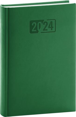 Denní diář A5 Presco Group 2024 - Aprint zelený, 15 × 21 cm