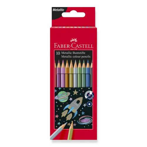 Pastelky Faber-Castell metalické 10ks