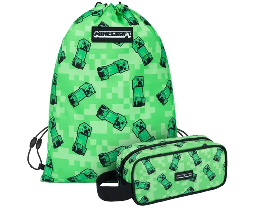 Set 2-dílný pouzdro a sáček na obuv Baagl Minecraft Creeper