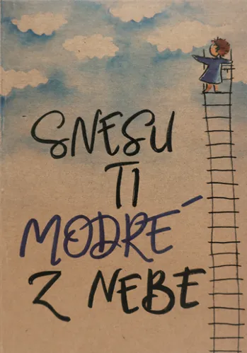 Přáníčko BeBechy - recyklovaný papír - Nebe