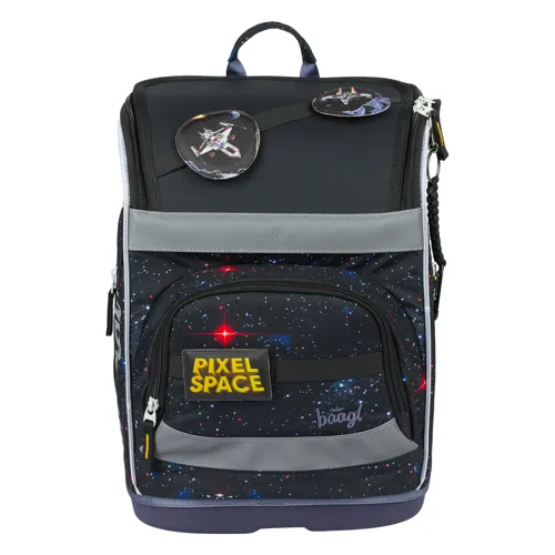 Školní aktovka Baagl Zippy Plus Pixel Space