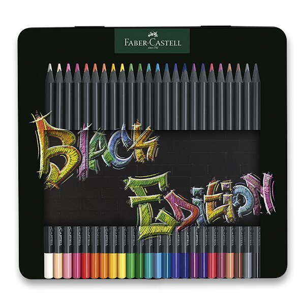 Levně Pastelky Faber-Castell Black Edition, 24 barev