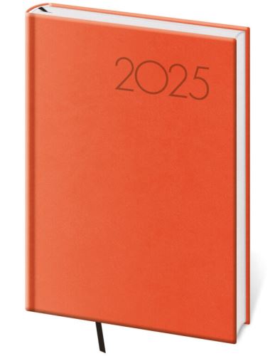 Týdenní diář 2025 Helma A5 - Print Pop oranžový