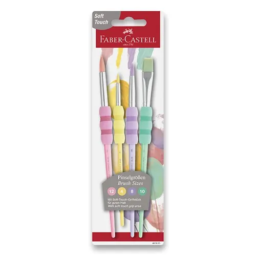 Sada štětců Faber-Castell Soft pastelové, 4 ks