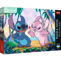 Puzzle Premium Plus: Stitch a Anděl 1000 dílků 68,3x48cm v krabici 40x27x6cm (1)