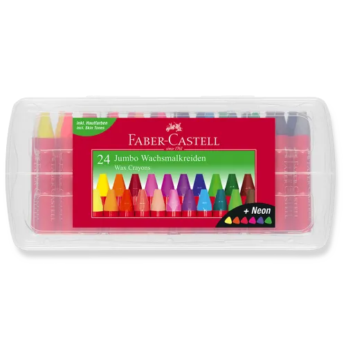 Voskovky Faber-Castell trojhranné Jumbo 24 barev