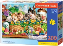 Puzzle Castorland 200 dílků - Dřímající koťata Puzzle Castorland 200 dílků - Dřímající koťata