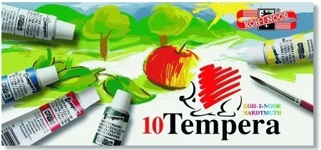 Temperové barvy 10 barev 16ml Koh-i-noor
