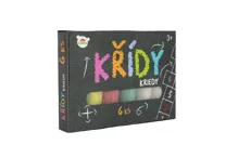 Chodníkové křídy barevné, 6 ks