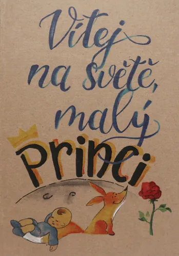 Přáníčko BeBechy - recyklovaný papír - Princ