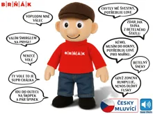 Panáček Brňák 32 cm mluvící hantecem na baterie