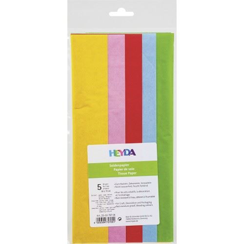 Hedvábný papír mix pastelových barev 50x70cm (5ks)