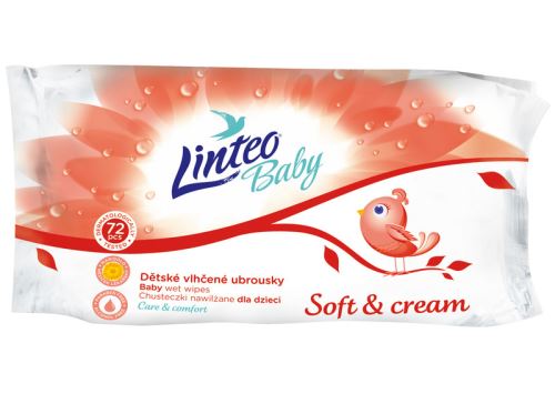 Vlhčené ubrousky Linteo Baby Soft and Cream 72ks