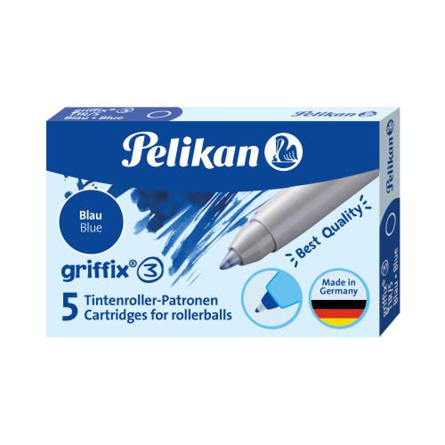Náplň do inkoustového rolleru Pelikan 5ks Griffix 3 - modrá