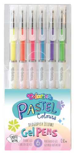Colorino Pastel gelové rollery, transparentní, 6 barev