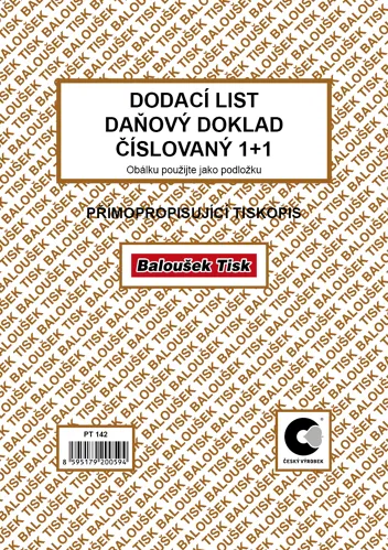 Dodací list - daňový doklad A5 čísl. - EET