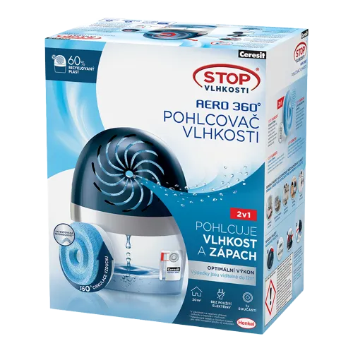 Ceresit STOP VLHKOSTI - přístroj AERO 360°, 1 × 450 g, modrý