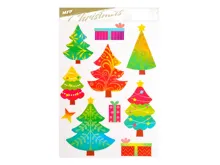 Okenní fólie s glitry MFP Paper 20 × 30 cm - Barevné vánoční motivy mix 1 (1)