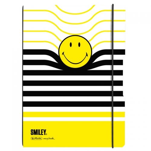 Sešit my.book flex A4/40ls linka+40ls čtvereček PP desky - SmileyWorld Black/Yellow Stripes