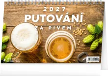 Stolní kalendář 2027 Notique Putování za pivem, 23,1 x 14,5 cm