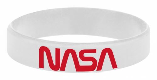 Silikonový náramek BAAGL bílý - NASA