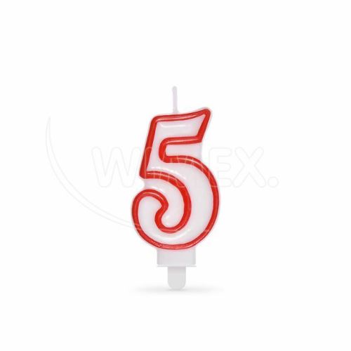 Číslová svíčka "5"