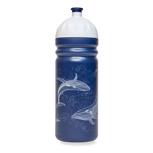 Zdravá lahev 700 ml s náhradní zátkou – Velryby