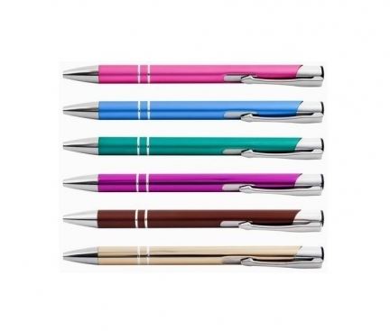 Kuličkové pero kovové Ving pastel - mix barev