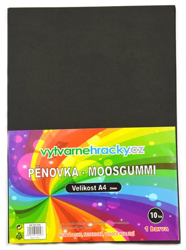 Pěnovka A4, tl. ca 2mm - černá