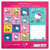 Nástěnný kalendář poznámkový 2027 Notique Hello Kitty, 30 x 30 cm (14)