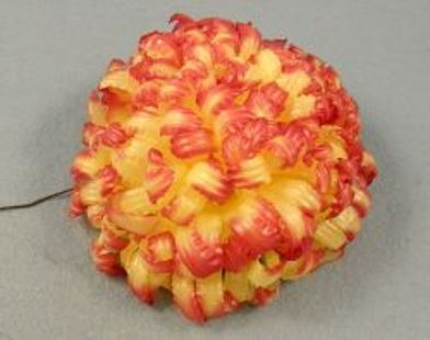 Chryzantéma žluto-červená voskovaná 12cm