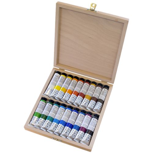 Souprava olejových barev UMTON 18x20ml ve dřevěné kazetě