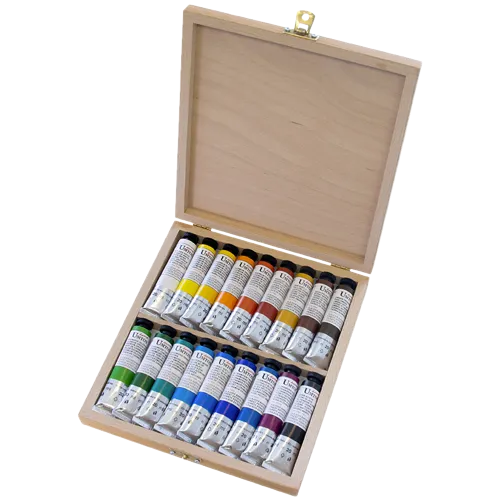 Souprava olejových barev UMTON 18x20ml ve dřevěné kazetě