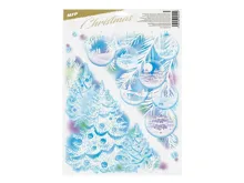 Okenní fólie s glitry MFP Paper 30 × 42 cm - Zimní motivy mix (1)