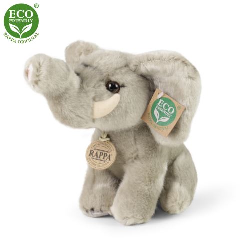 Plyšový slon sedící 18 cm ECO-FRIENDLY