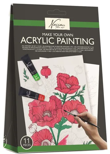 Umělecká sada akrylových barev - Květiny