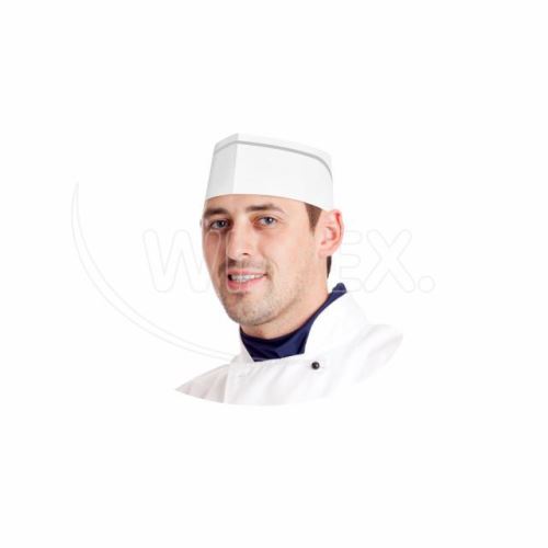 Kuchařská čepice z papíru, lodička bílá, 25 ks