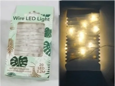 Světelný LED řetěz, 20 LED/220 cm - Hvězdy