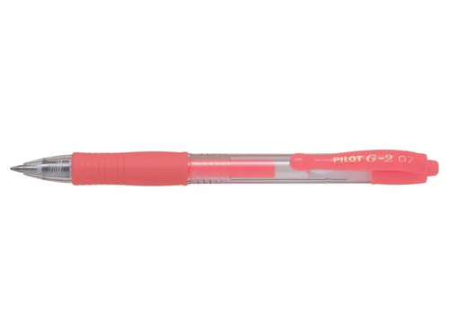 Gelový roller Pilot G-2 NEON, střední hrot 0,7mm - neonová červená