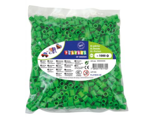 Korálky zažehlovací velké- maxi XL 1000 ks - zelené